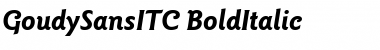 Download GoudySansITC Bold Italic Font Title Preview