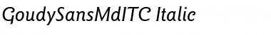 Download GoudySansMdITC Italic Font Title Preview