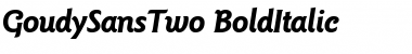 Download GoudySansTwo BoldItalic Font Title Preview