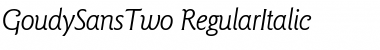 Download GoudySansTwo RegularItalic Font Title Preview