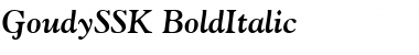 Download GoudySSK BoldItalic Font Title Preview