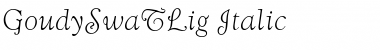 Download GoudySwaTLig Italic Font Title Preview