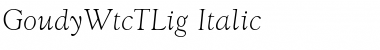 Download GoudyWtcTLig Italic Font Title Preview
