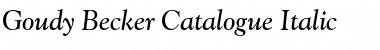 Download Goudy Becker Catalogue Italic Font Title Preview