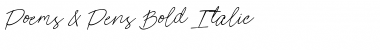 Download Poems & Pens Bold Italic Bold Italic Font Title Preview
