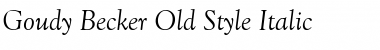 Download Goudy Becker Old Style Italic Font Title Preview