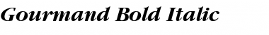 Download Gourmand Bold Italic Font Title Preview