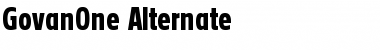 Download GovanOne-Alternate Regular Font Title Preview