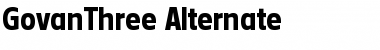 Download GovanThree-Alternate Regular Font Title Preview