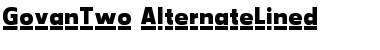 Download GovanTwo-AlternateLined Regular Font Title Preview