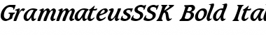 Download GrammateusSSK Bold Italic Font Title Preview