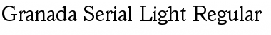 Download Granada-Serial-Light Regular Font Title Preview