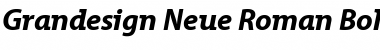 Download Grandesign Neue Roman Bold Italic Font Title Preview