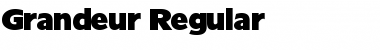 Download Grandeur Regular Font Title Preview