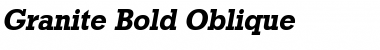 Download Granite Bold Italic Font Title Preview