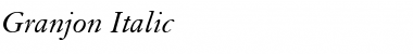 Download Granjon RomanItalic Font Title Preview