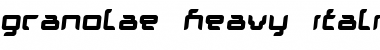 Download Granolae Heavy Italic Font Title Preview