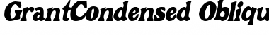 Download GrantCondensed Oblique Font Title Preview
