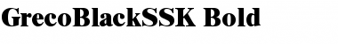 Download GrecoBlackSSK Bold Font Title Preview