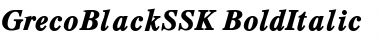 Download GrecoBlackSSK BoldItalic Font Title Preview