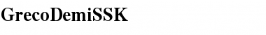 Download GrecoDemiSSK Regular Font Title Preview