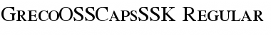 Download GrecoOSSCapsSSK Regular Font Title Preview