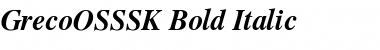 Download GrecoOSSSK Bold Italic Font Title Preview