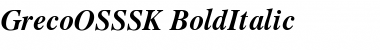 Download GrecoOSSSK BoldItalic Font Title Preview