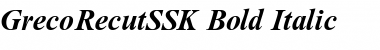 Download GrecoRecutSSK Bold Italic Font Title Preview