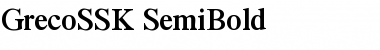 Download GrecoSSK SemiBold Font Title Preview