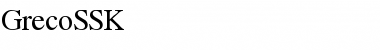 Download GrecoSSK Regular Font Title Preview