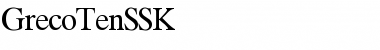 Download GrecoTenSSK Regular Font Title Preview