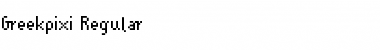 Download Greekpixi Regular Font Title Preview