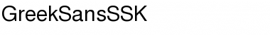 Download GreekSansSSK Regular Font Title Preview