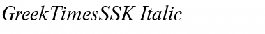 Download GreekTimesSSK Italic Font Title Preview