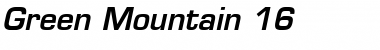 Download Green Mountain 16 Bold Italic Font Title Preview