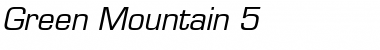 Download Green Mountain 5 Italic Font Title Preview