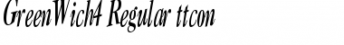 Download GreenWich4 Regular Font Title Preview