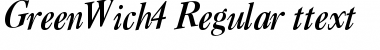 Download GreenWich4 Regular Font Title Preview
