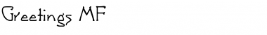 Download Greetings MF Regular Font Title Preview