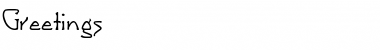 Download Greetings Regular Font Title Preview