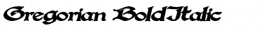 Download Gregorian BoldItalic Font Title Preview