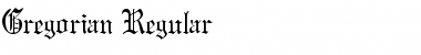 Download Gregorian Regular Font Title Preview