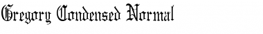 Download Gregory Condensed Normal Font Title Preview
