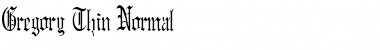 Download Gregory Thin Normal Font Title Preview