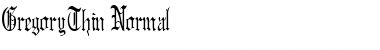Download GregoryThin Normal Font Title Preview
