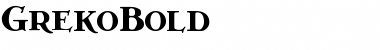 Download Greko Bold Font Title Preview