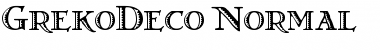 Download GrekoDeco Normal Font Title Preview