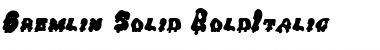 Download Gremlin Solid BoldItalic Font Title Preview