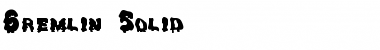 Download Gremlin Solid Font Title Preview